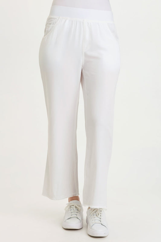 Wearables Lorilei Twill Five-Pocket Pull-On Pant White - XCVI