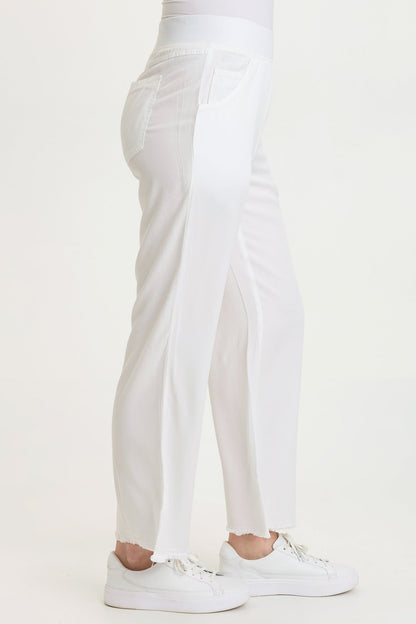 Wearables Lorilei Twill Five-Pocket Pull-On Pant White - XCVI