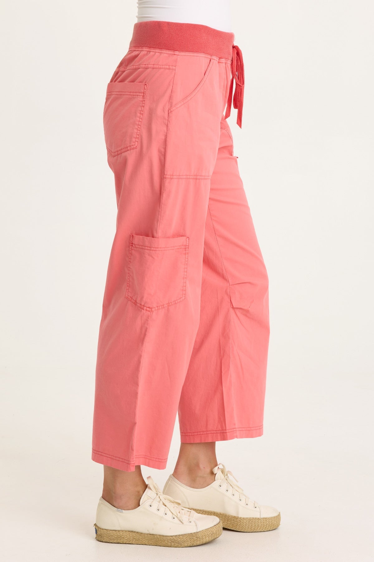 Wearables Leopold Stretch Poplin Darted Knee Cargo Crop Pant Retrograde Pigment - XCVI
