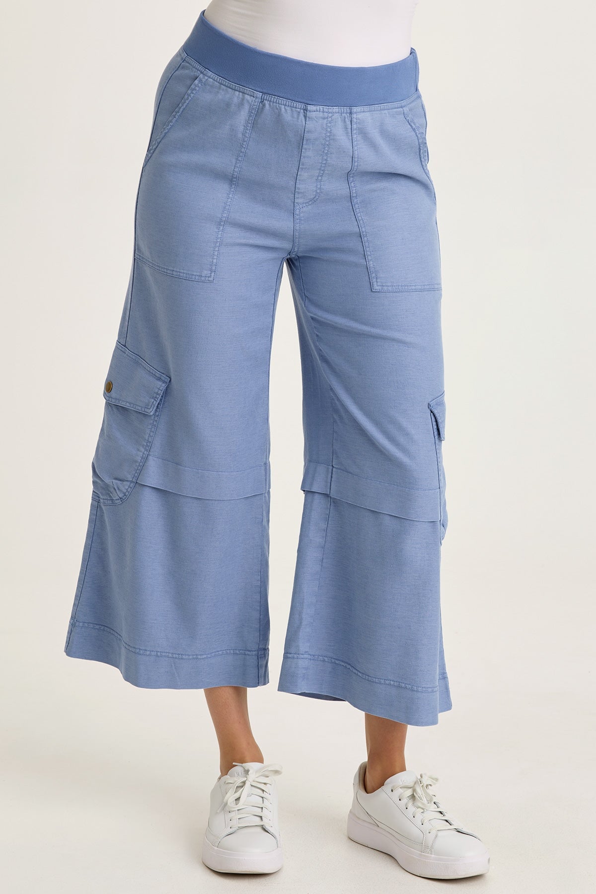 Wearables Rosalina Twill Cargo Gaucho Crop Shasta Lake - XCVI