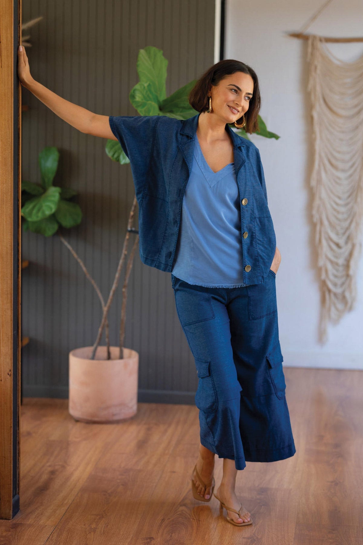 Wearables Rosalina Twill Cargo Gaucho Crop Airdale Pigment - XCVI