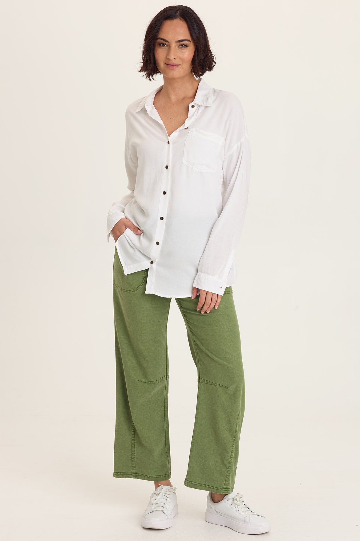 Wearables Mandell Twill Drawstring Barrel-Like Dart Pant Apollo Pigment - XCVI