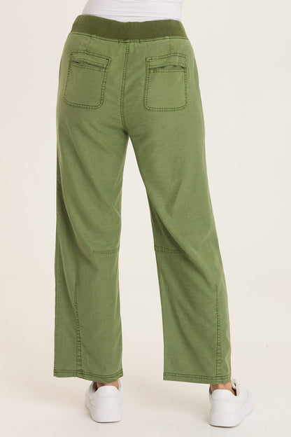 Wearables Mandell Twill Drawstring Barrel-Like Dart Pant Apollo Pigment - XCVI