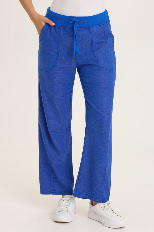 Wearables Mandell Twill Drawstring Barrel-Like Dart Pant Honorable Blue - XCVI