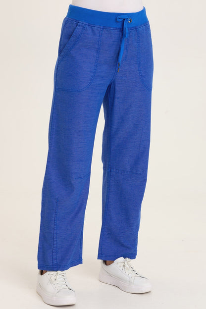 Wearables Mandell Twill Drawstring Barrel-Like Dart Pant Honorable Blue - XCVI