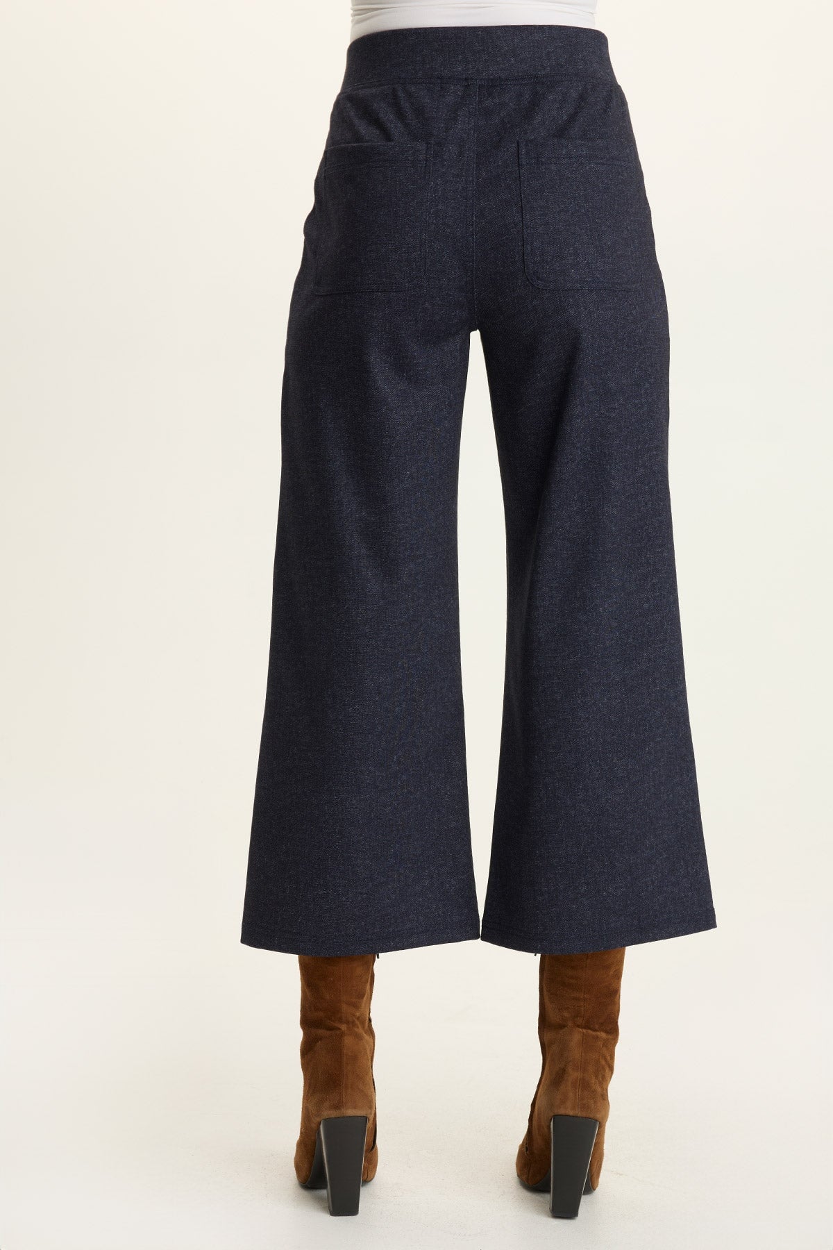 Wearables Isidro Wide-Leg Crop Indigo - XCVI