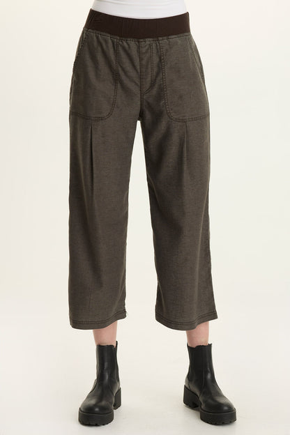 Wearables Eileen Twill Wide-Leg Crop Intergalactic - XCVI