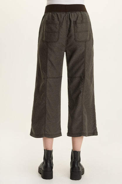Wearables Eileen Twill Wide-Leg Crop Intergalactic - XCVI