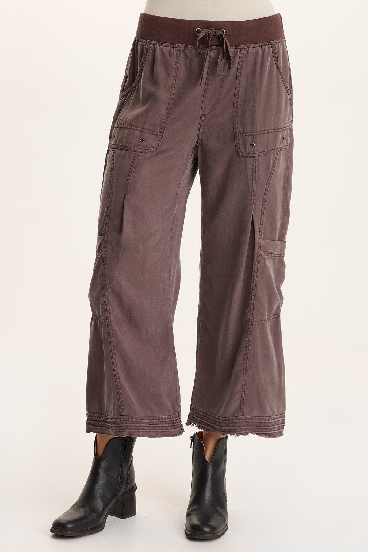 Tullio Twill Cargo Gaucho Pant Bistro Pigment - XCVI