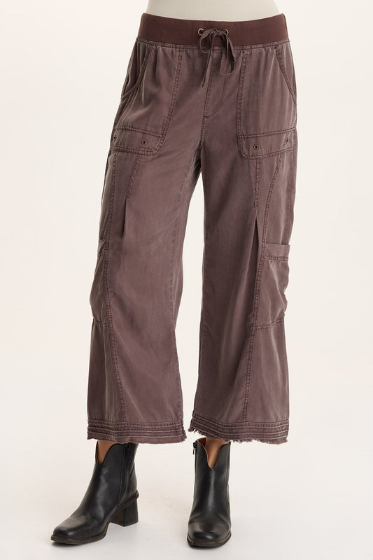 Tullio Twill Cargo Gaucho Pant Bistro Pigment - XCVI