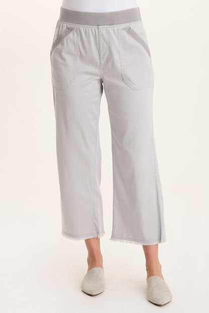 Daga Tencel Pull-On Crop Pant Soft Pebble Pigment - XCVI
