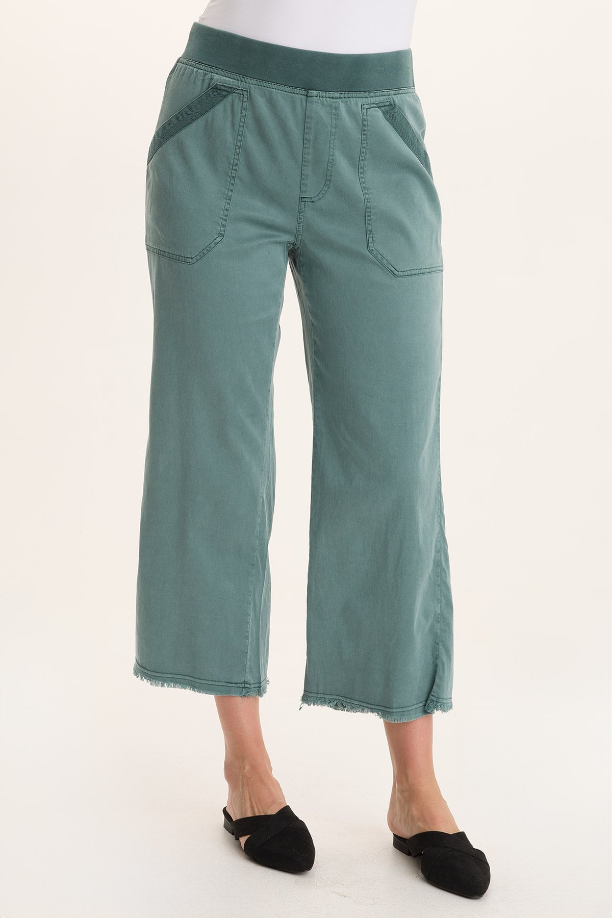 Daga Tencel Pull-On Crop Pant Ocean Storm Pigment - XCVI