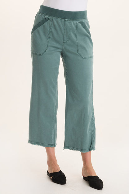 Daga Tencel Pull-On Crop Pant Ocean Storm Pigment - XCVI