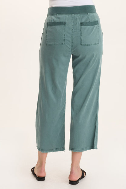 Daga Tencel Pull-On Crop Pant Ocean Storm Pigment - XCVI