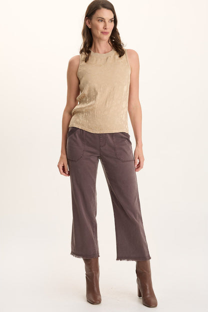 Daga Tencel Pull-On Crop Pant Bistro Pigment - XCVI
