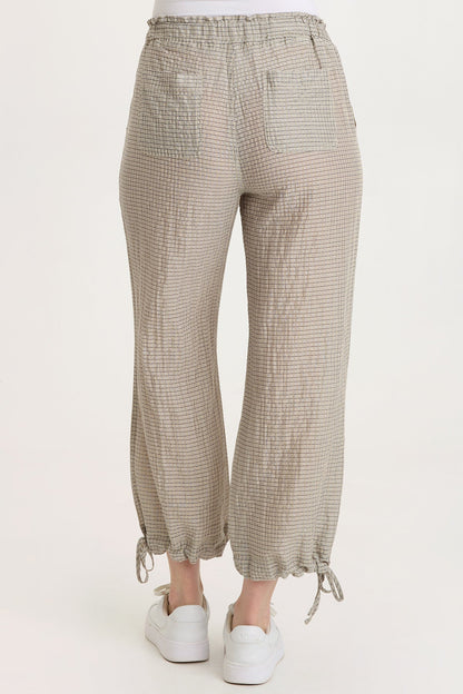 Marshall WaffleWeave Cinchable Leg Pull-On Waistband Pant Whitecap Pigment - XCVI