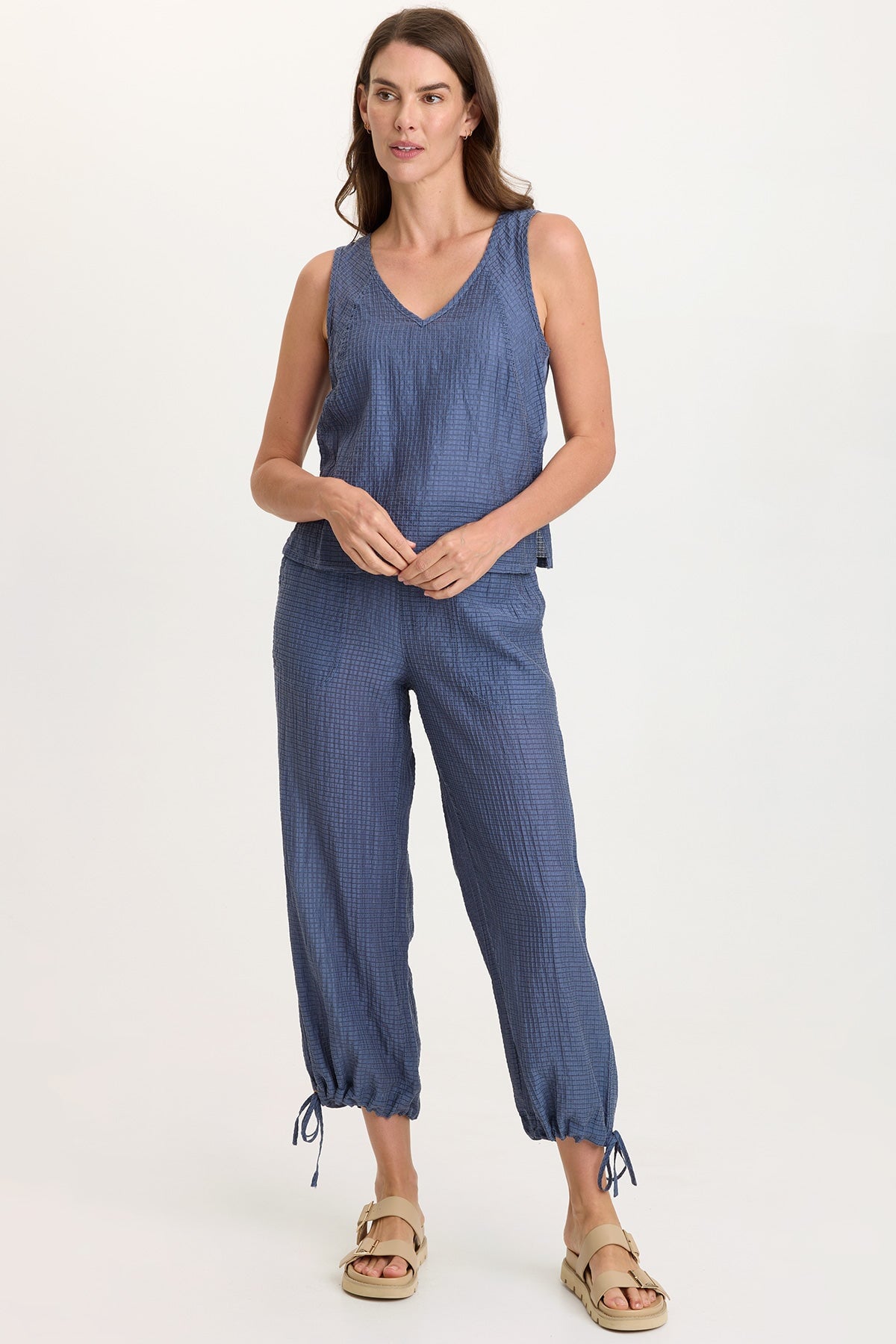 Marshall WaffleWeave Cinchable Leg Pull-On Waistband Pant Hypnotic Pigment - XCVI