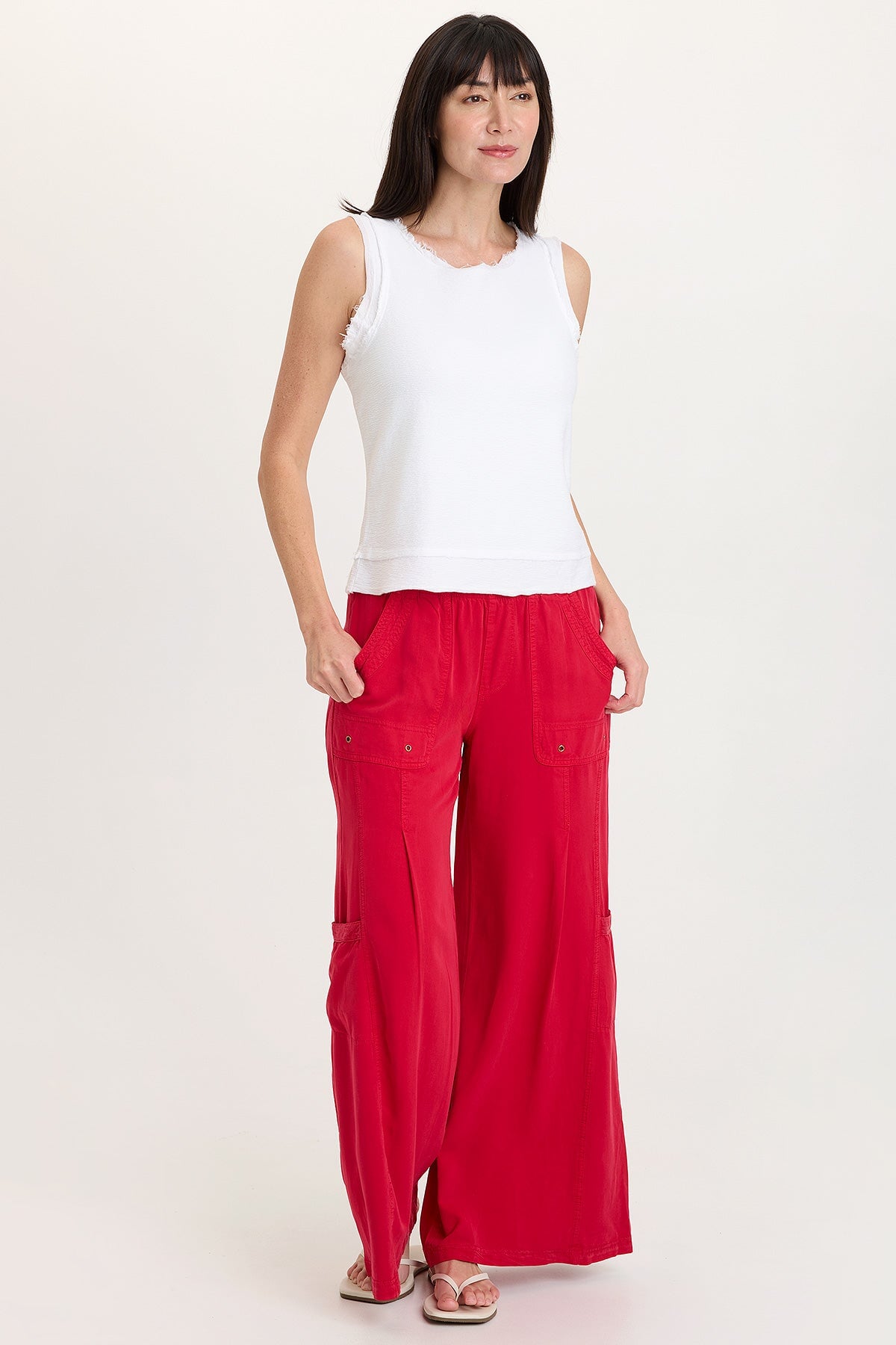 Tovell Twill Cargo Wide-Leg Pant San Marzano Pigment - XCVI