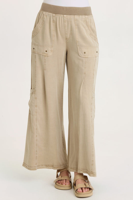 Tovell Twill Cargo Wide-Leg Pant Roadside Pigment - XCVI