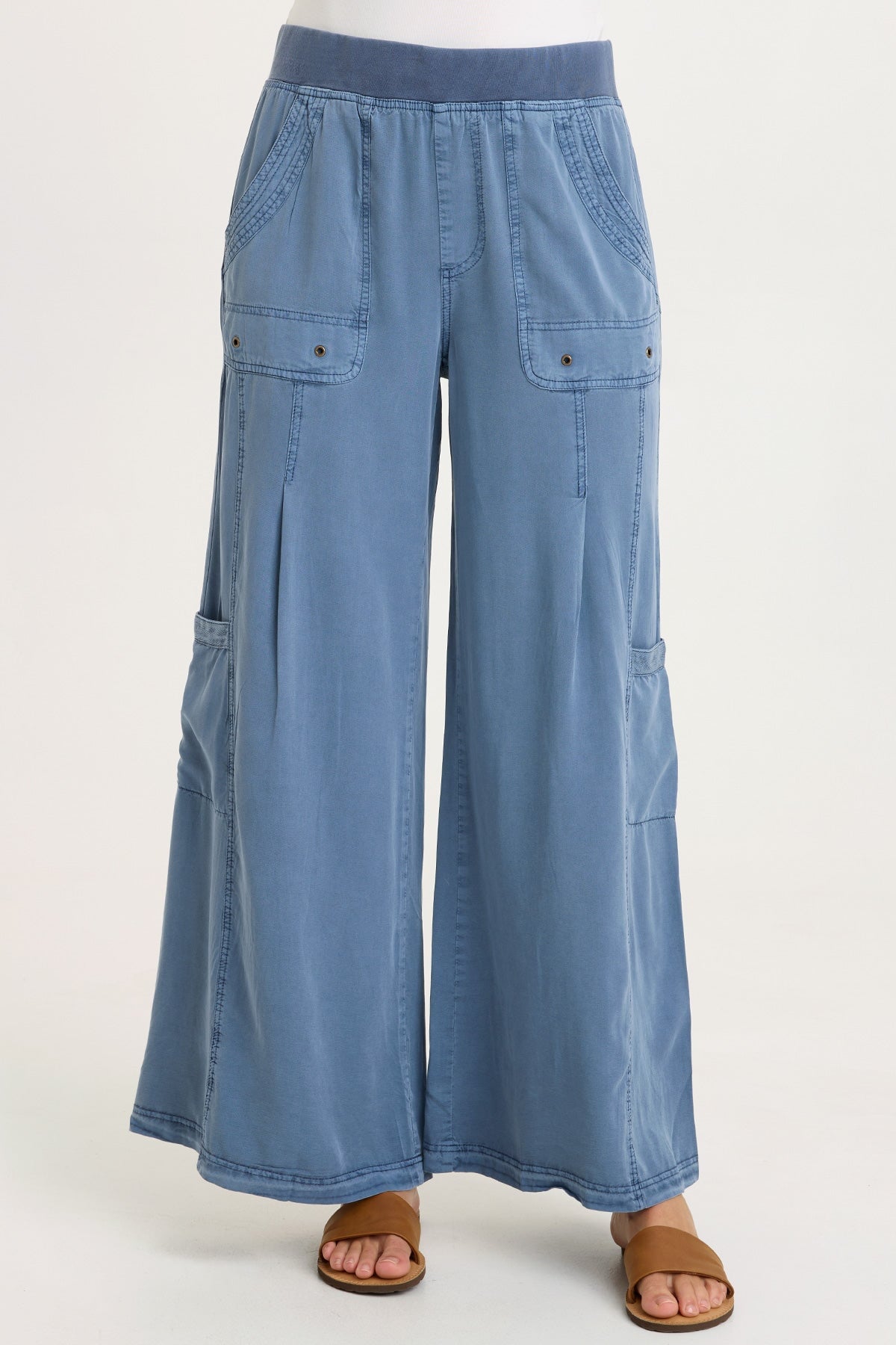 Tovell Twill Cargo Wide-Leg Pant Hypnotic Pigment - XCVI