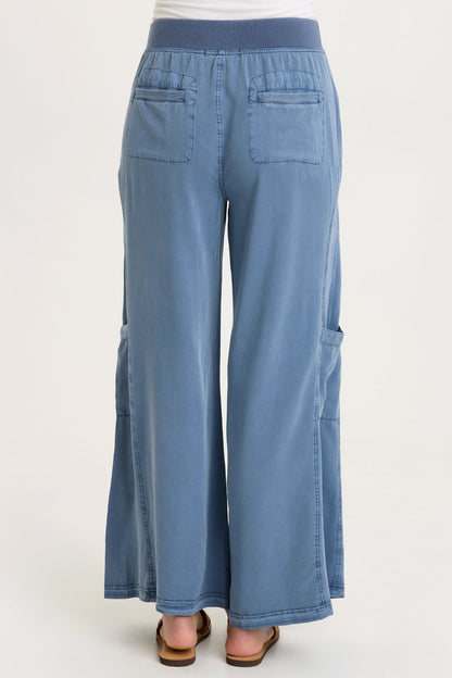 Tovell Twill Cargo Wide-Leg Pant Hypnotic Pigment - XCVI