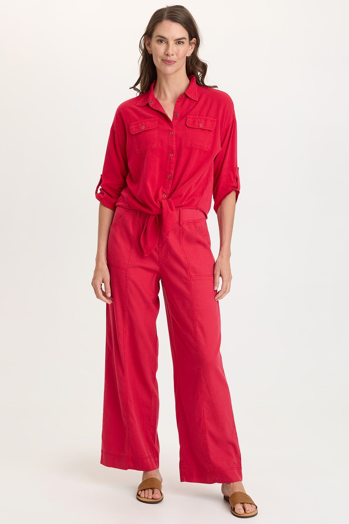 Arnold Tencel Twill Straight Leg Pull-On Waist Pant San Marzano Pigment - XCVI