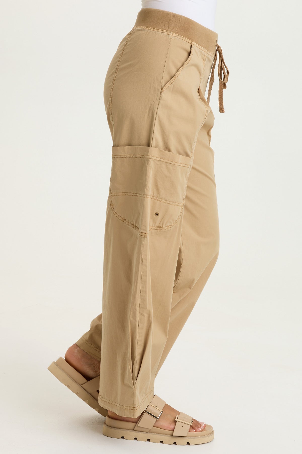 Pender Poplin Pull-On Barrel Pant Sepia Pigment - XCVI