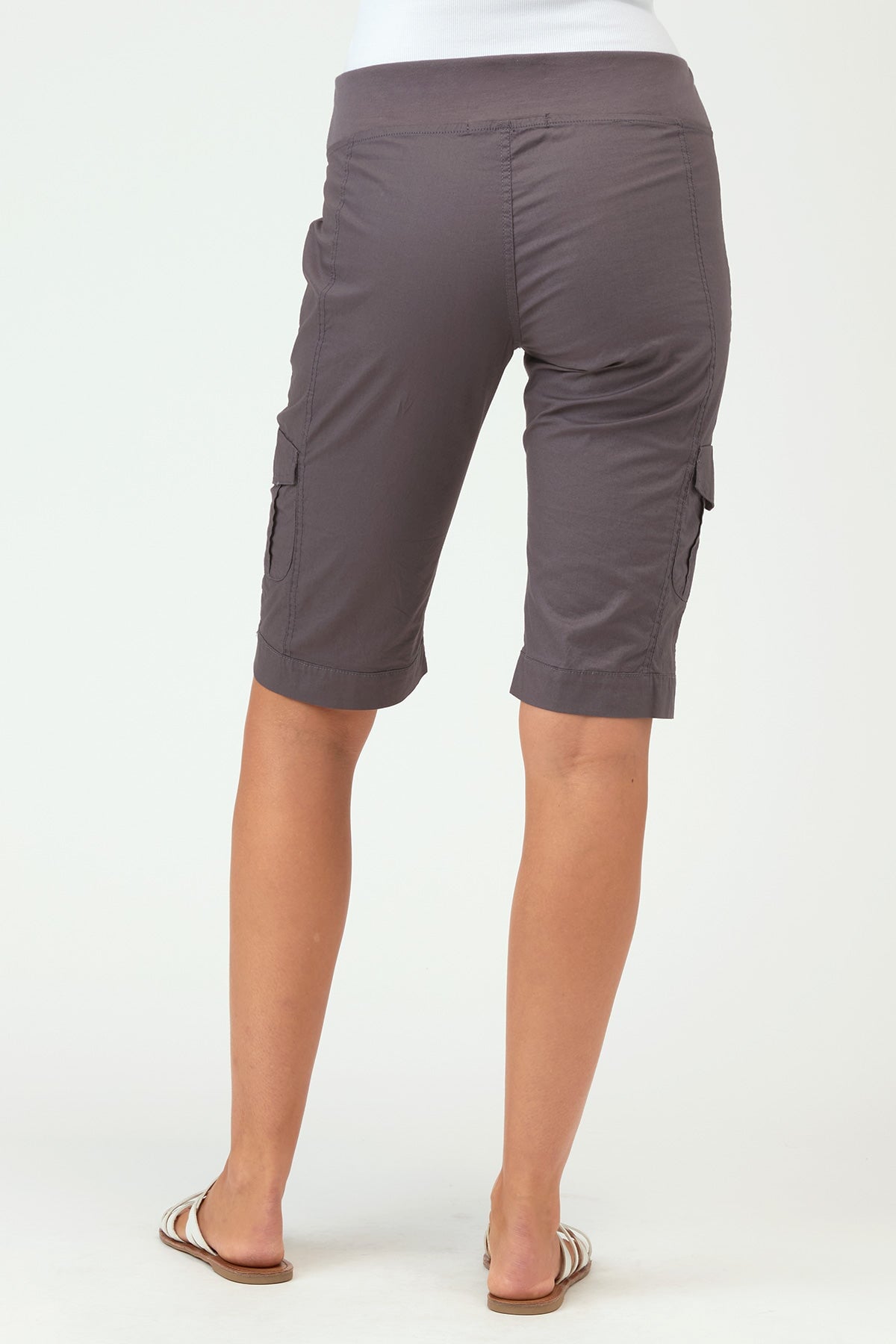 Zola Bermuda Short in Charcoal Charcoal - XCVI