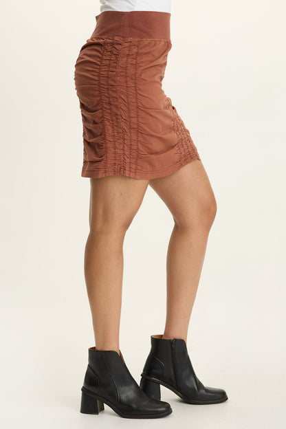 Wearables Trace Ruched Pull-On Stretch Mini Skirt  - XCVI