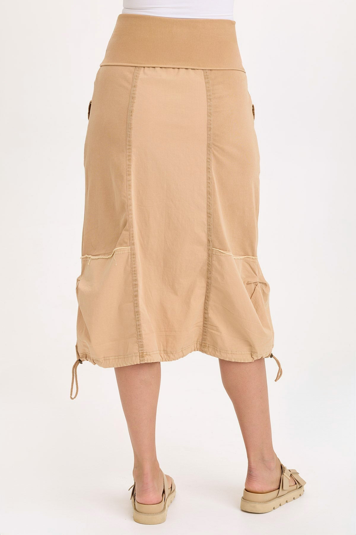 Wearables Marconi Bubble Hem Cargo Midi Skirt Fireclay Pigment - XCVI