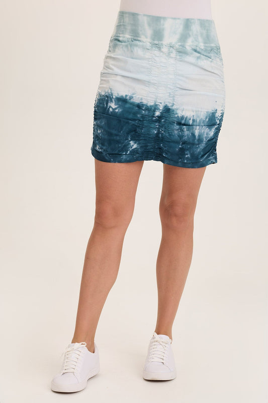 Wearables Trace Ruched Pull-On Stretch Mini Skirt  - XCVI
