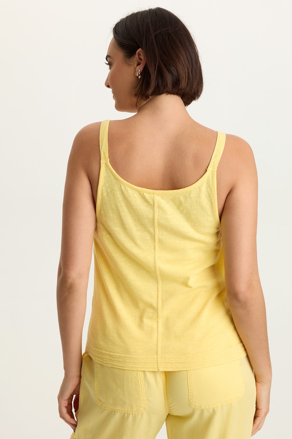 Faizon Tencel Twill Adjustable Buckle Straps Tank Squash Blossom - XCVI