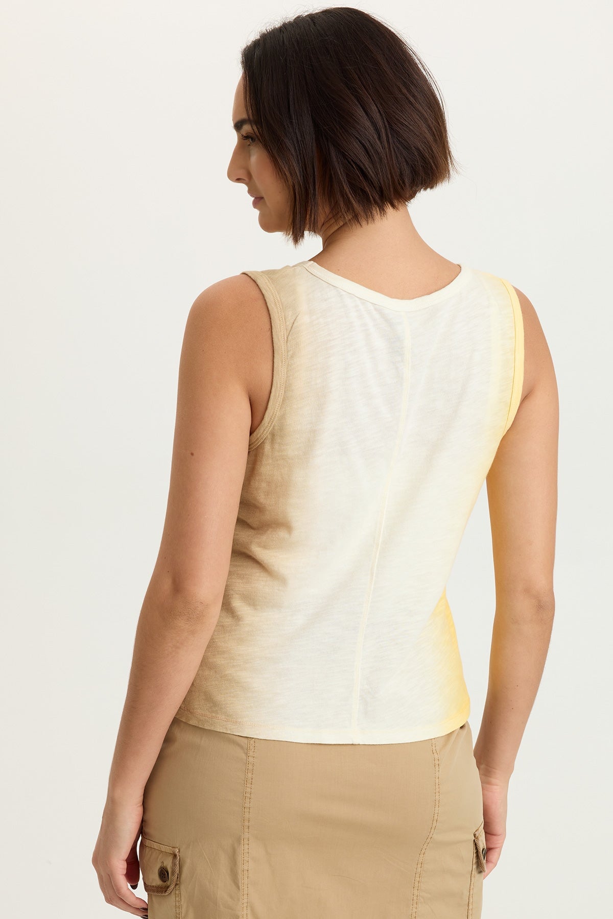 Etano Cotton Modal Jersey Scoop Neck Bra-Friendly Tank Motley Ombre Gambit - XCVI