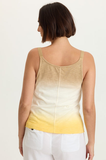 Faizon Tencel Twill Adjustable Buckle Straps Tank Motley Ombre Gambit - XCVI