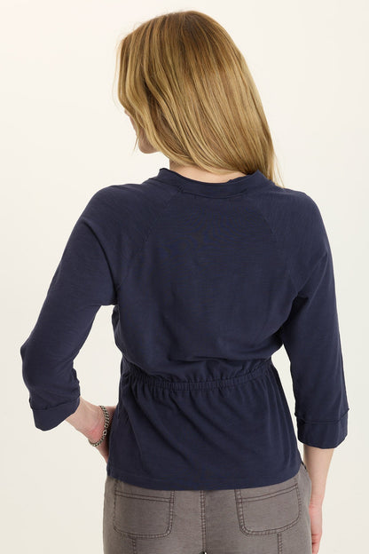 Wearables Angelo Stretch Jersey V-Neck Navy - XCVI
