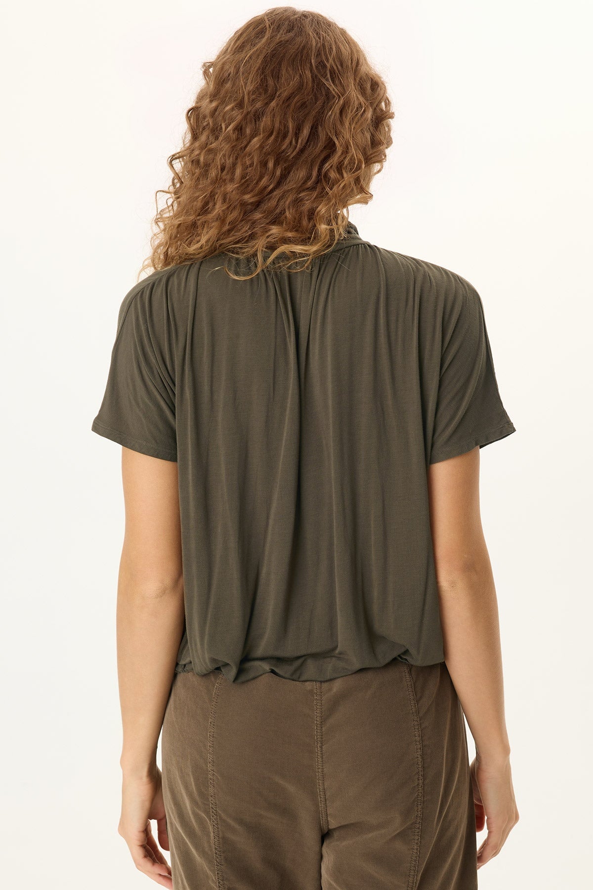 Viggo Soft Jersey Turtleneck Banded Tee Rejuvenation - XCVI