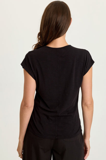 Slub Arwen Top in Black Black - XCVI