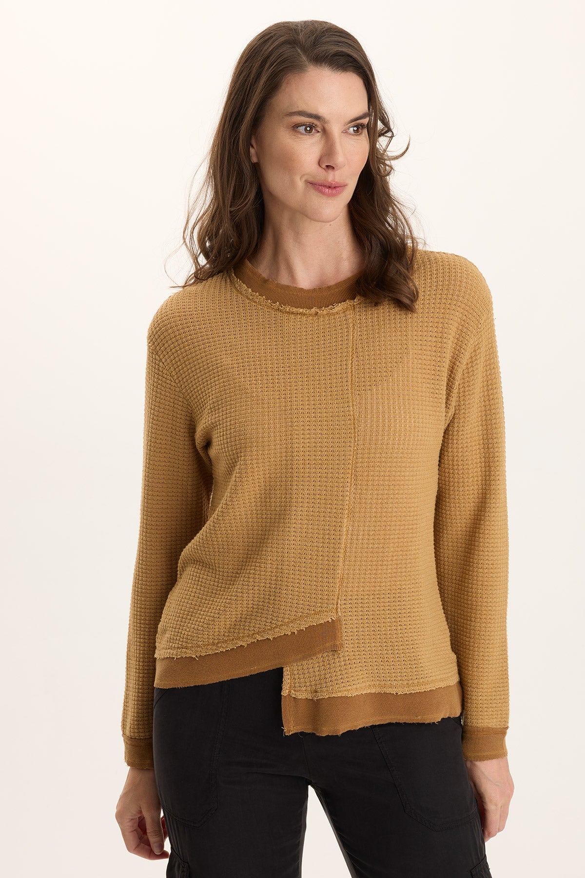 Alvis Thermal Asymmetrical Long-Sleeve Top Goldenrod Pigment - XCVI