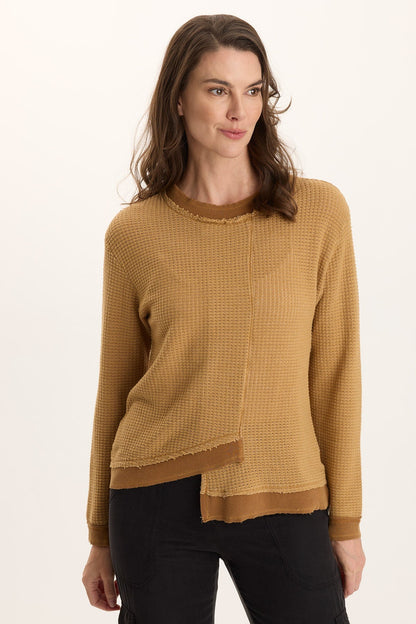 Alvis Thermal Asymmetrical Long-Sleeve Top Goldenrod Pigment - XCVI