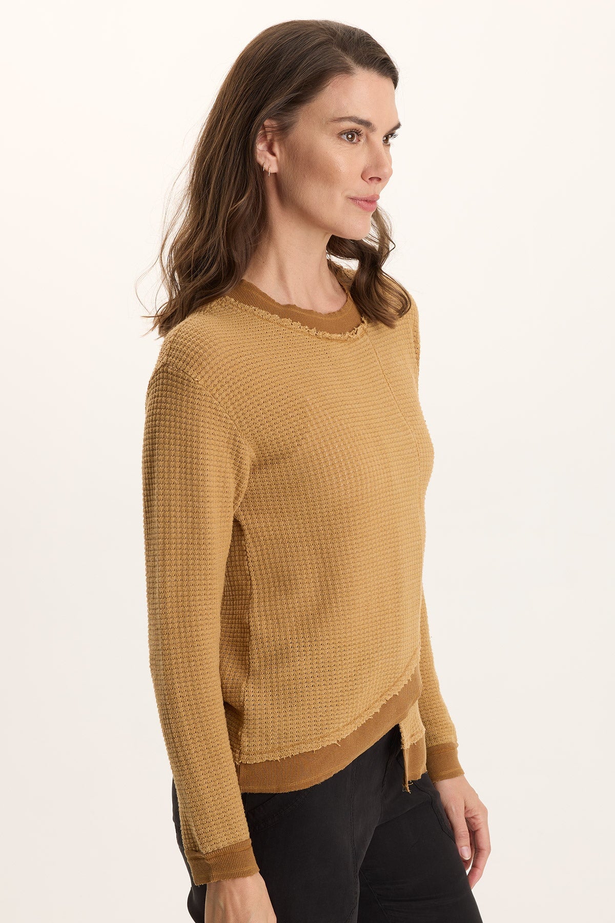 Alvis Thermal Asymmetrical Long-Sleeve Top Goldenrod Pigment - XCVI