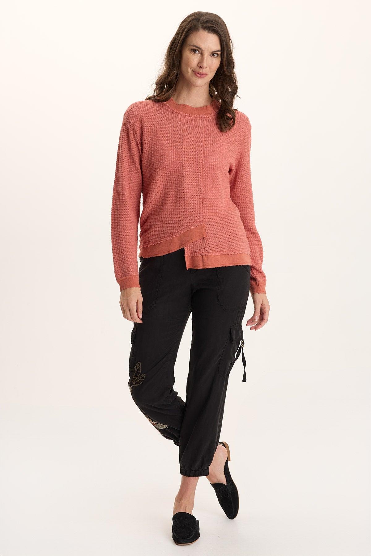 Alvis Thermal Asymmetrical Long-Sleeve Top Papaver - XCVI