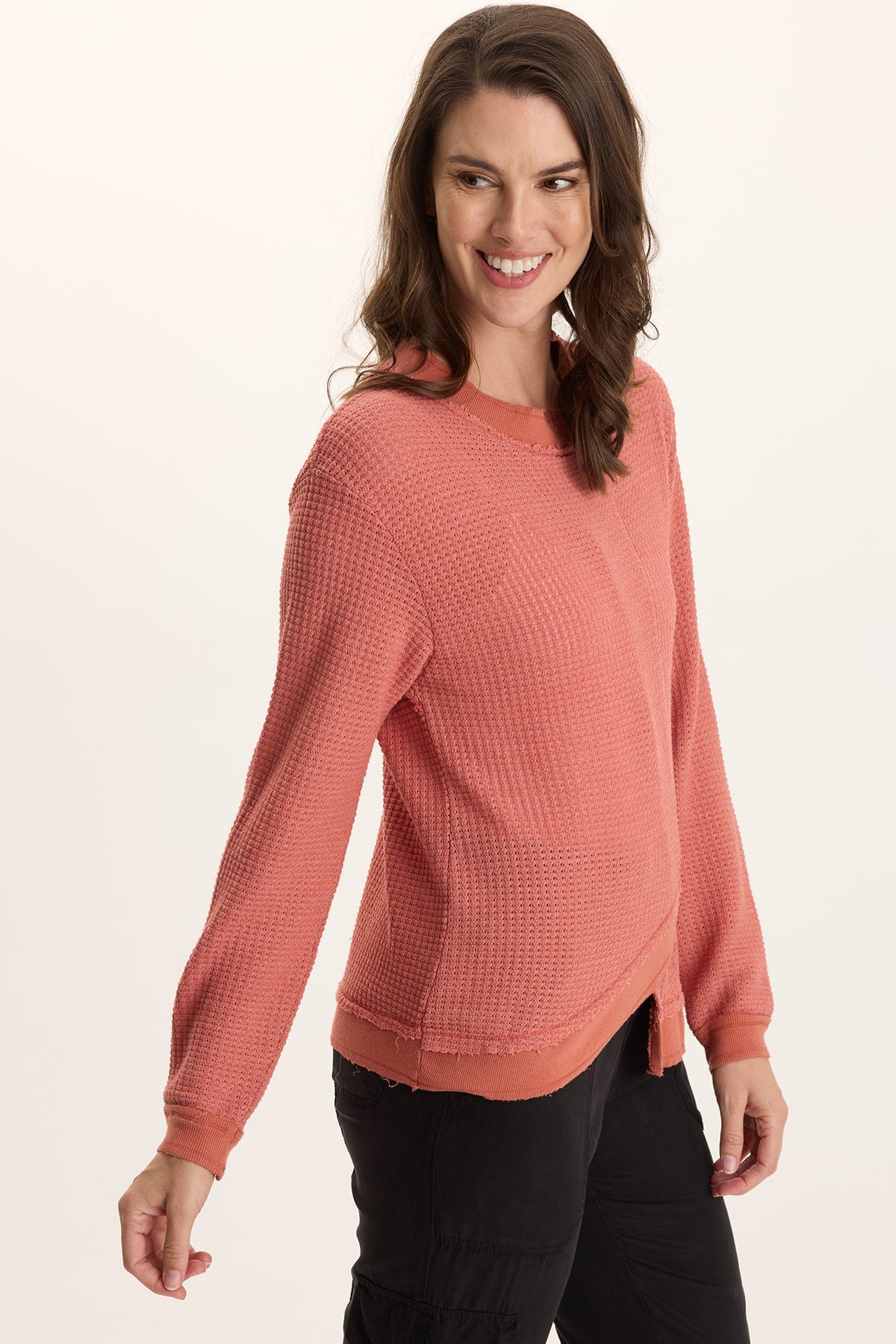 Alvis Thermal Asymmetrical Long-Sleeve Top Papaver - XCVI