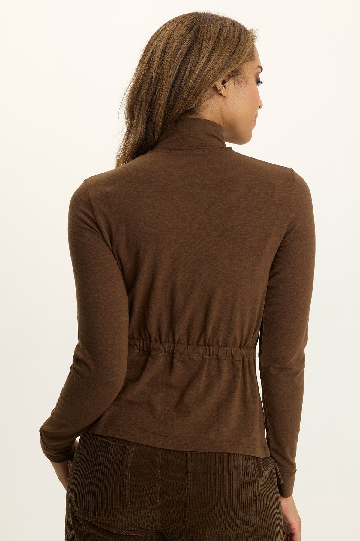 Wearables Kari Jersey Mock-Neck Long-Sleeve Top Cedar Glen - XCVI