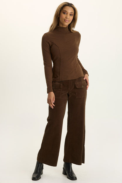Wearables Kari Jersey Mock-Neck Long-Sleeve Top Cedar Glen - XCVI
