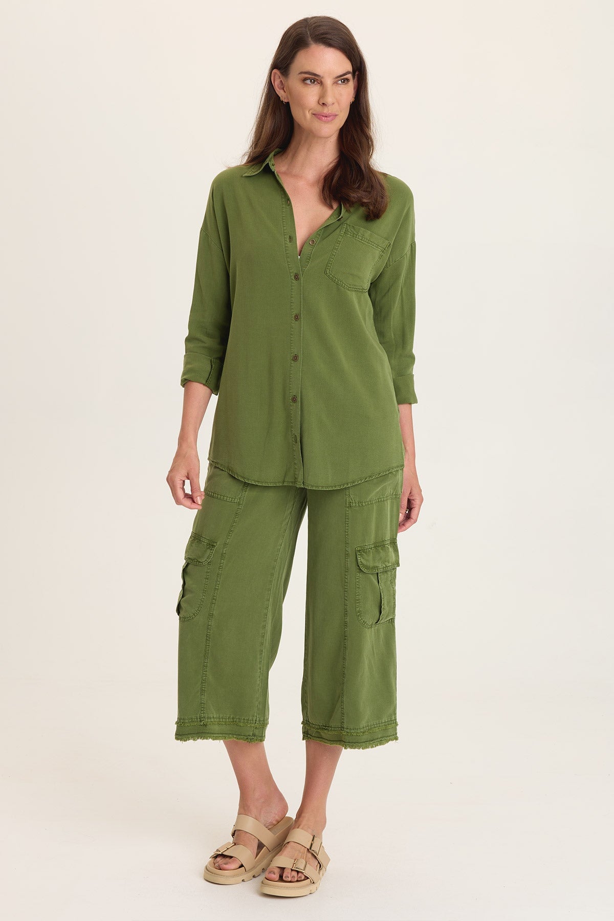 Wearables Dusten Relaxed-Fit Button-Up Apollo Pigment - XCVI