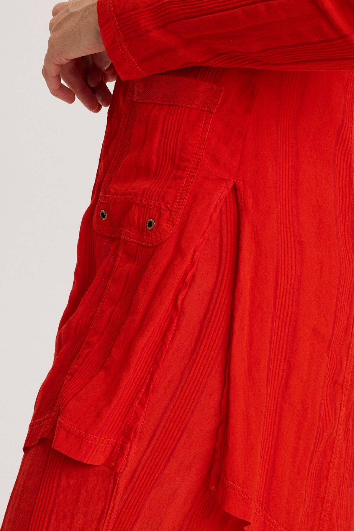 One-Button Textured Stripe Long Barron Blazer Whiplash - XCVI