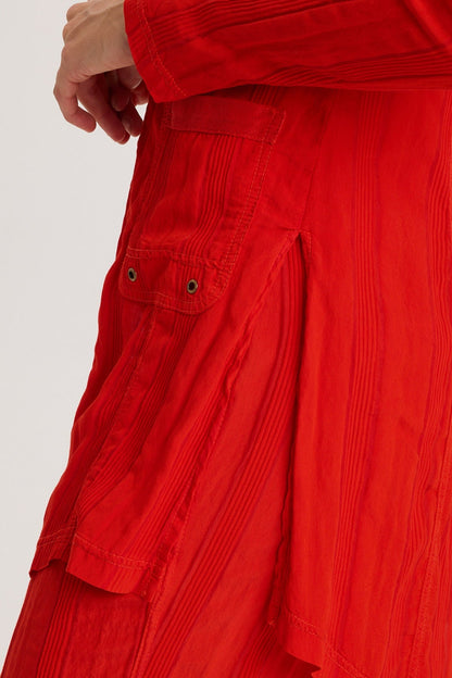 One-Button Textured Stripe Long Barron Blazer Whiplash - XCVI