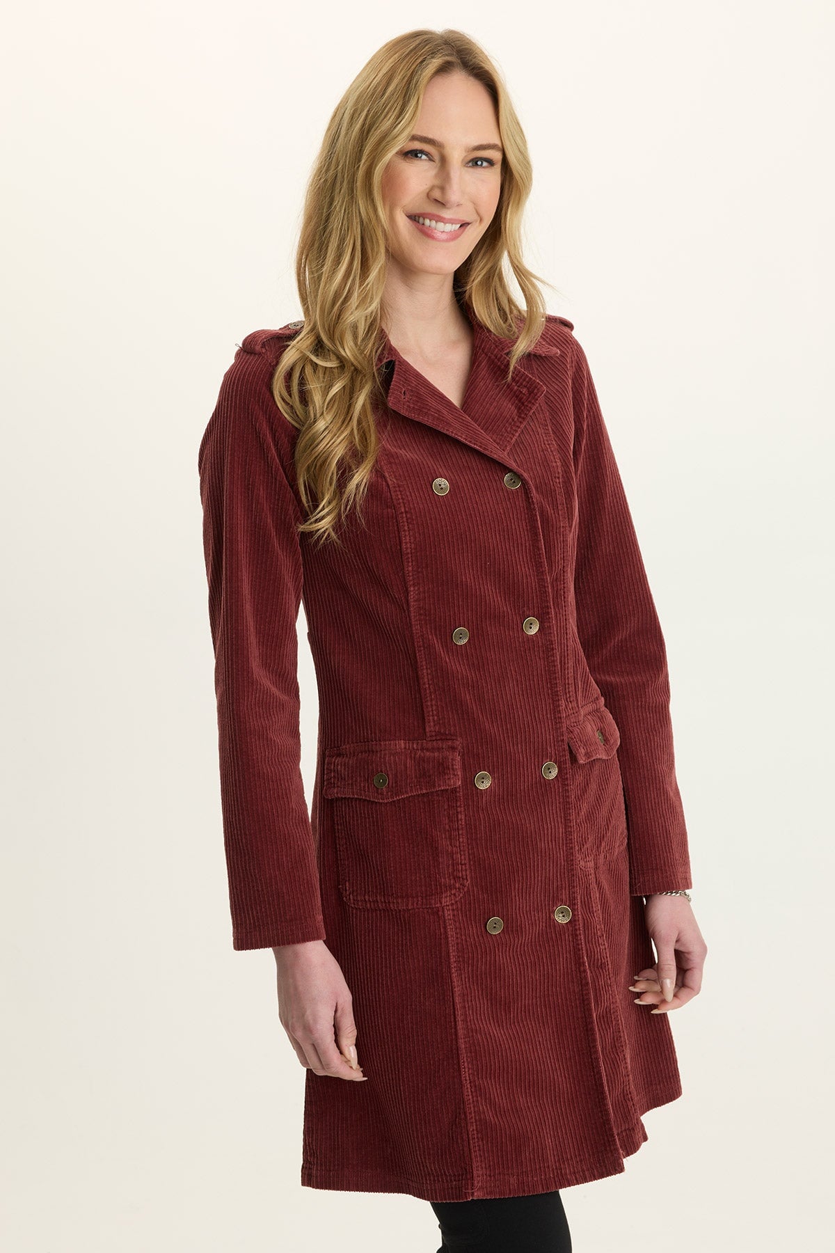 Wearables Risto Corduroy Longline Trench Salem's Door - XCVI