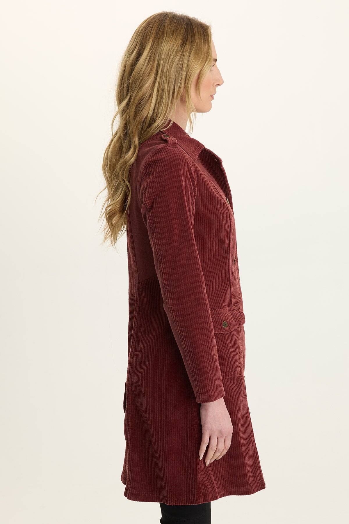 Wearables Risto Corduroy Longline Trench Salem's Door - XCVI