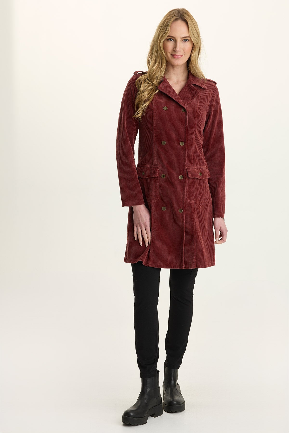 Wearables Risto Corduroy Longline Trench Salem's Door - XCVI